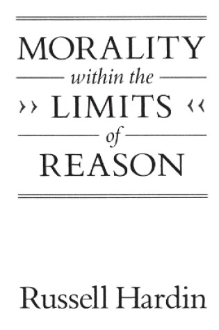 Cover of Morality within the Limits of Reason