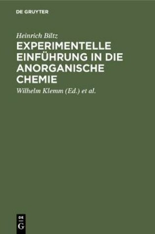 Cover of Experimentelle Einführung in Die Anorganische Chemie