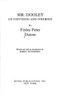 Book cover for Mister Dooley on Ivrything and Ivrybody