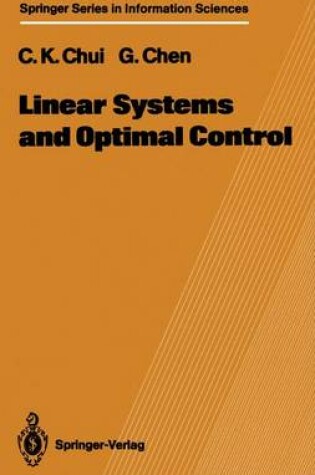 Cover of Linear Systems and Optimal Control