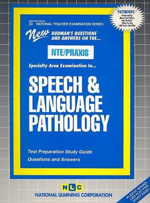Book cover for SPEECH AND LANGUAGE PATHOLOGY