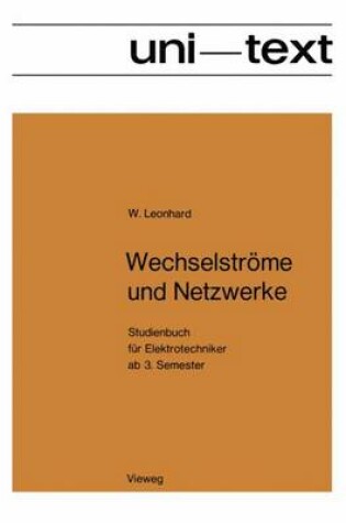 Cover of Wechselstrome Und Netzwerke