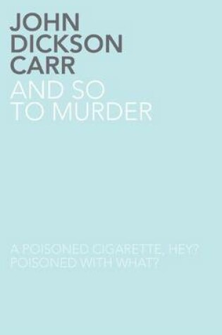 Cover of And So To Murder