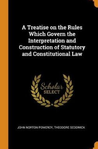 Cover of A Treatise on the Rules Which Govern the Interpretation and Construction of Statutory and Constitutional Law