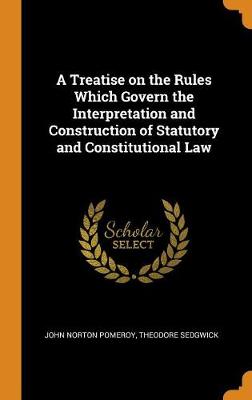 Book cover for A Treatise on the Rules Which Govern the Interpretation and Construction of Statutory and Constitutional Law