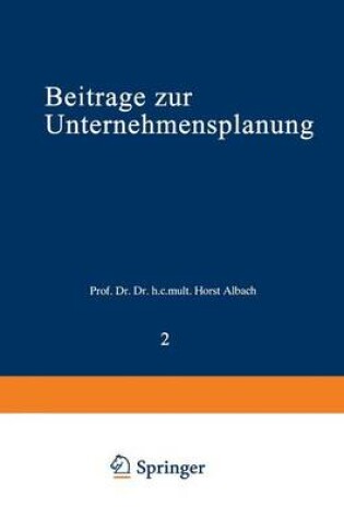 Cover of Beiträge zur Unternehmensplanung