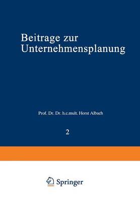 Book cover for Beiträge zur Unternehmensplanung