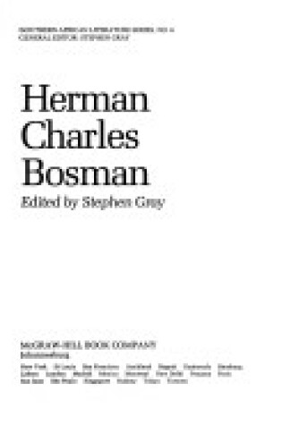 Cover of Herman Charles Bosman Ref.S.Africa