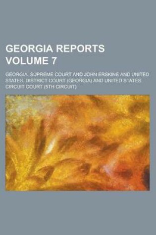 Cover of Georgia Reports Volume 7