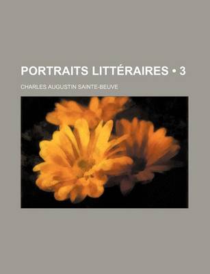 Book cover for Portraits Litteraires (3)