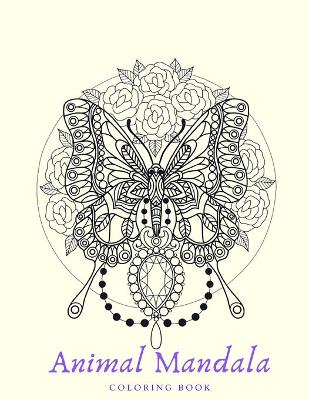 Book cover for Animal Mandala Coloring Book