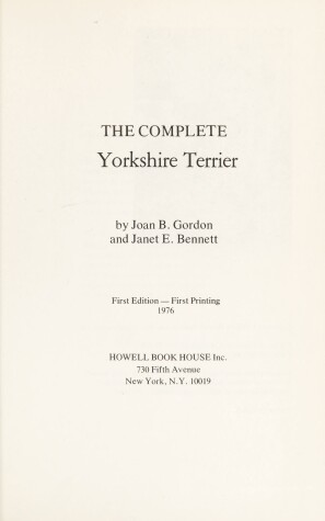 Book cover for Compl Yorkshire Terr