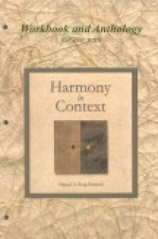 Cover of Workbook/Anthology and Audio CD for Use with Harmony in Context