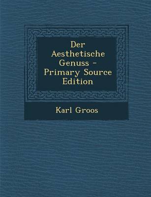 Book cover for Der Aesthetische Genuss