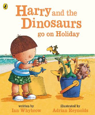 Book cover for Harry and the Bucketful of Dinosaurs go on Holiday