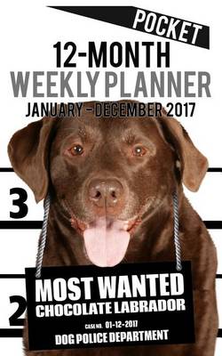 Cover of 2017 Pocket Weekly Planner - Most Wanted Chocolate Labrador