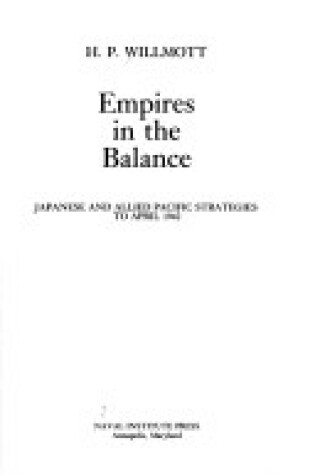 Cover of Empires in the Balance