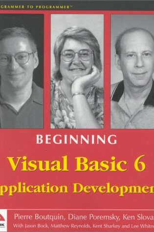 Cover of Beginning Visual Basic 6 Application Development