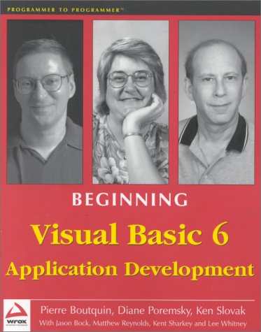 Cover of Beginning Visual Basic 6 Application Development