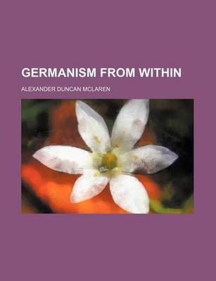 Book cover for Germanism from Within