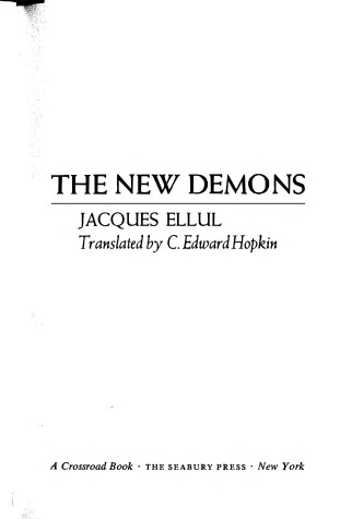 Book cover for The New Demons
