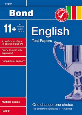 Book cover for Bond 11+ Test Papers English Multiple Choice Pack 2