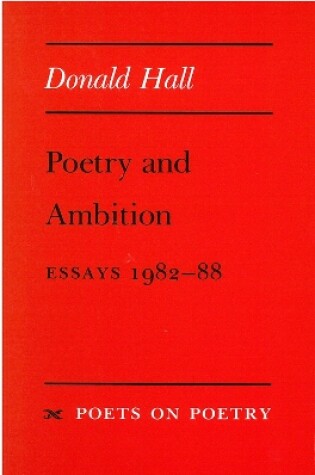 Cover of Poetry and Ambition
