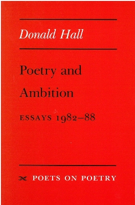 Book cover for Poetry and Ambition