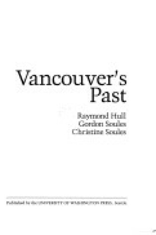 Cover of Vancouver's Past