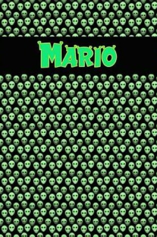 Cover of 120 Page Handwriting Practice Book with Green Alien Cover Mario