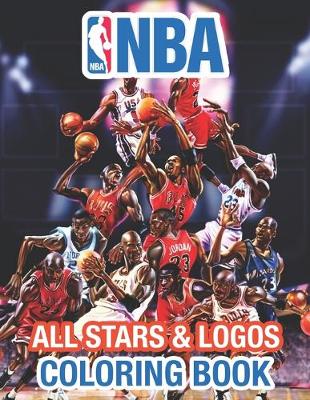 Book cover for NBA All Stars and Logos Coloring Book