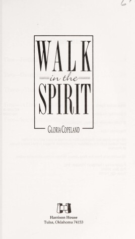 Book cover for Walk in the Spirit