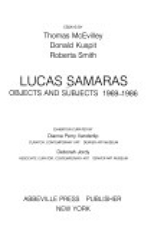 Cover of Lucas Samaras