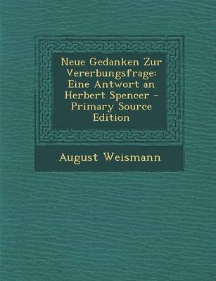 Book cover for Neue Gedanken Zur Vererbungsfrage