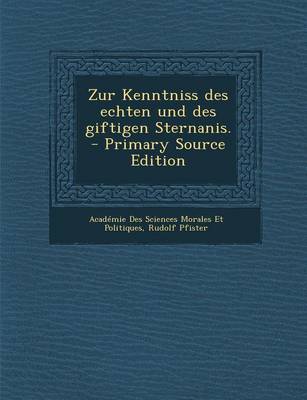 Book cover for Zur Kenntniss Des Echten Und Des Giftigen Sternanis.