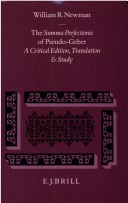 Book cover for The Summa Perfectionis of Pseudo-Geber