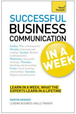 Cover of Business Communication In A Week