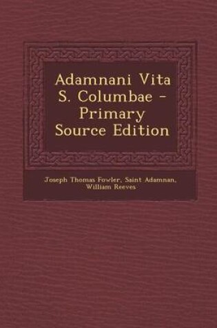 Cover of Adamnani Vita S. Columbae