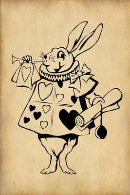 Cover of Alice in Wonderland Journal - White Rabbit With Trumpet