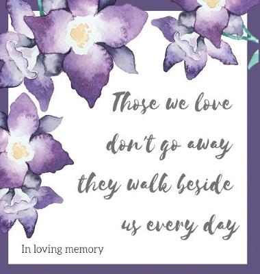 Book cover for Religious quote in loving memory, condolence book to sign