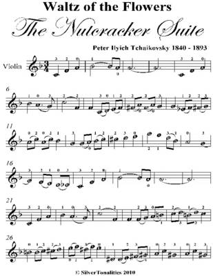 Book cover for Waltz of the Flowers Nutcracker Suite Easy Violin Sheet Music