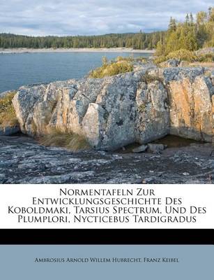 Book cover for Normentafeln Zur Entwicklungsgeschichte Des Koboldmaki, Tarsius Spectrum, Und Des Plumplori, Nycticebus Tardigradus