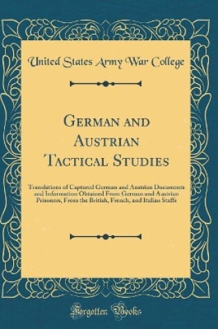 Cover of German and Austrian Tactical Studies