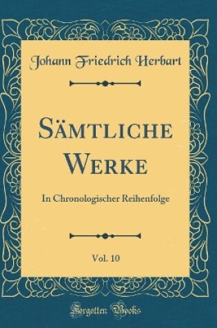 Cover of Sämtliche Werke, Vol. 10