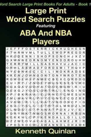 Cover of Large Print Word Search Puzzles Featuring ABA And NBA Players