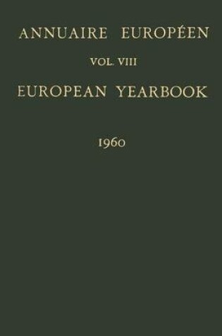 Cover of Annuaire Europeen / European Yearbook