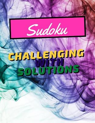 Book cover for sudoku challenging with solutions