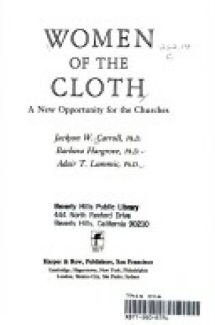 Cover of Women of the Cloth