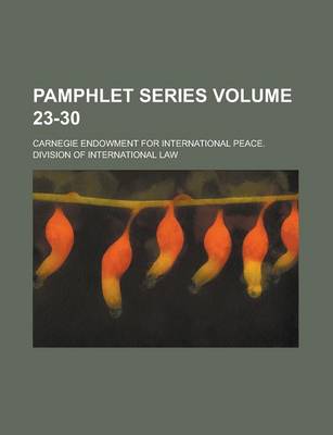 Book cover for Pamphlet Series Volume 23-30