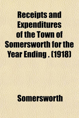 Book cover for Receipts and Expenditures of the Town of Somersworth for the Year Ending . (1918)